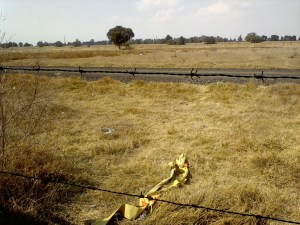 Espacio donde derrumbaron sus hogares.